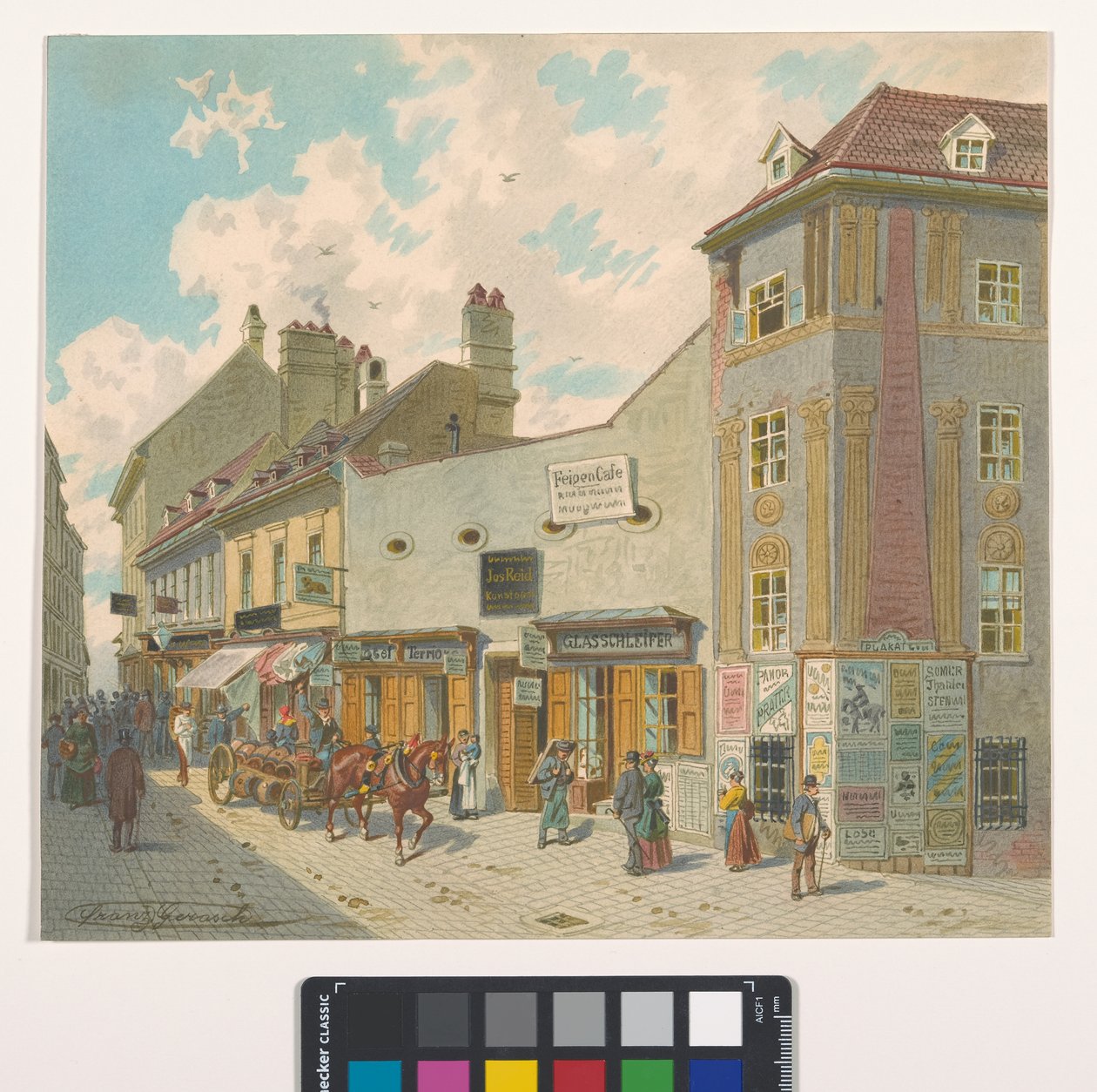 N.º 7, Burggasse 28-36 - Vista desde la altura de la Kirchengasse de Franz Gerasch