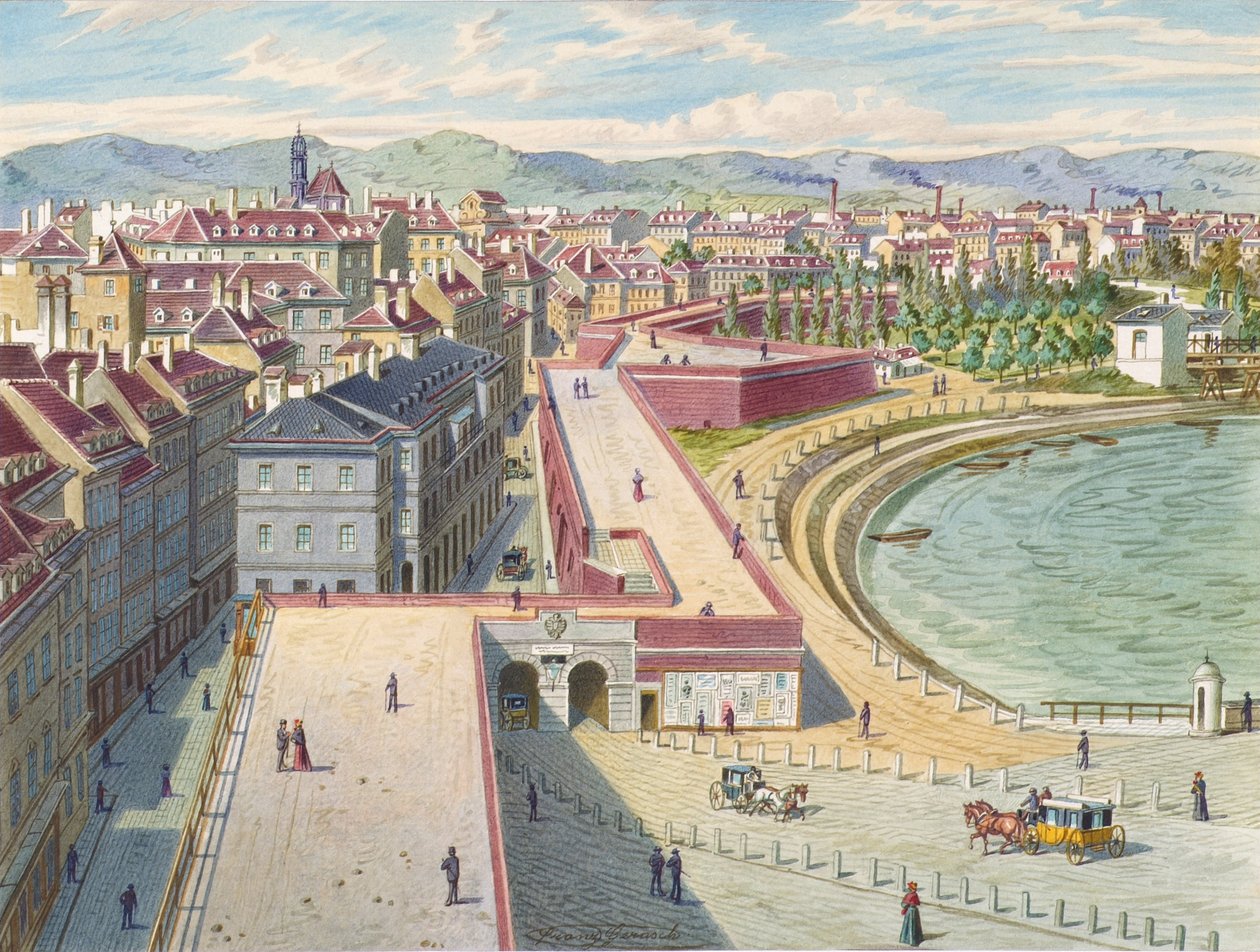 La puerta Rotenturm en Viena de Franz Gerasch