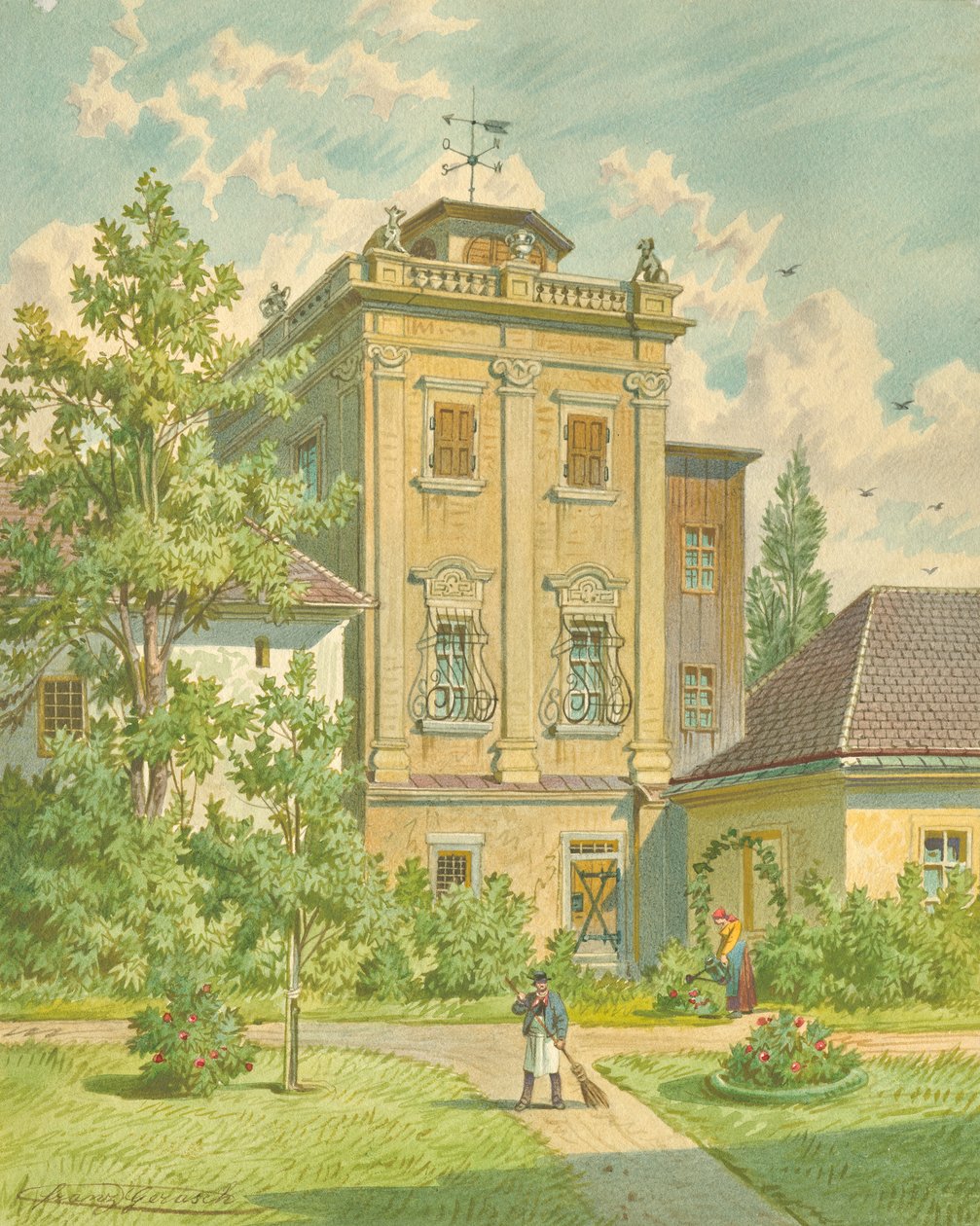 El antiguo Hundsturm en el distrito 5 de Viena de Franz Gerasch