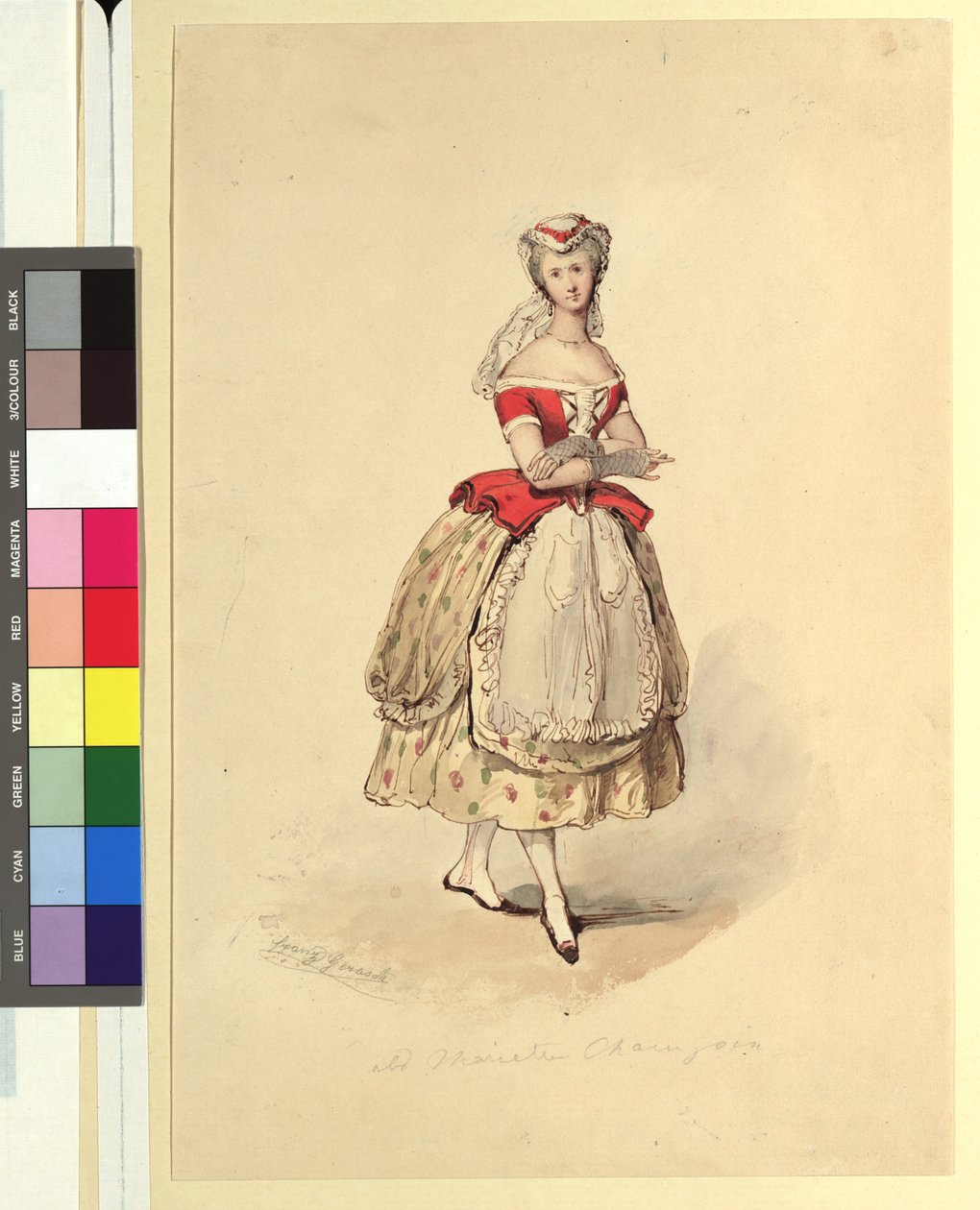 Ida Schuselka-Brüning en el papel de la chica del campo en «María, la hija del regimiento» de Franz Gerasch