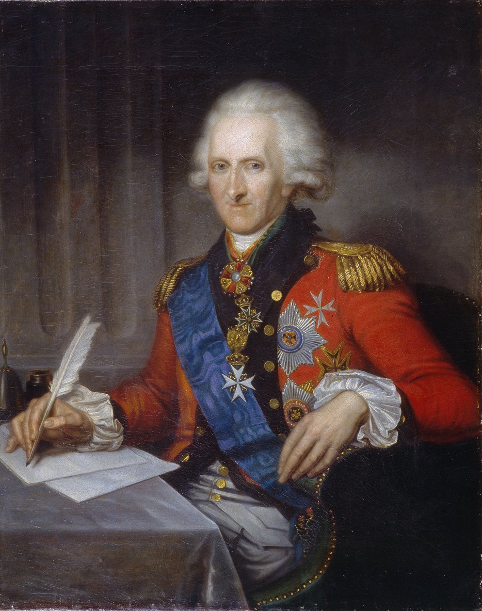 Retrato del estadista y reformador Conde Jacob Sievers (1731-1808) (Retrato del estadista y reformador Conde Jacob Sievers). Pintura de Gerhard von Kugelgen (1731-1820), óleo sobre lienzo. Arte alemán de finales del siglo XVIII, clasicismo. Estado Rusia de Franz Gerhard von Kugelgen
