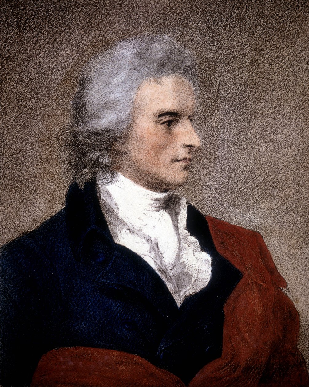 Retrato de Friedrich von Schiller (1759 - 1805) de una pintura de F. G. von Kugelgen de Franz Gerhard von Kugelgen