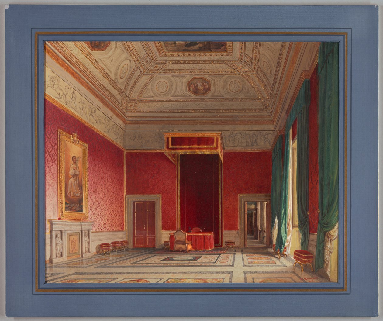 Dibujo, Sala del Thorvaldsen, Roma, 1845 de Franz Heinrich