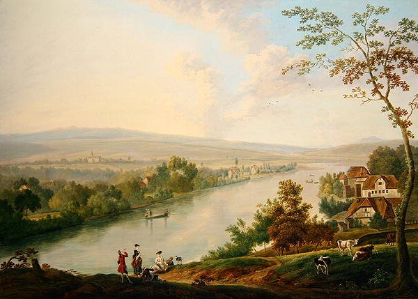 Paisaje Fluvial, c.1765-75 de Franz Hochecker