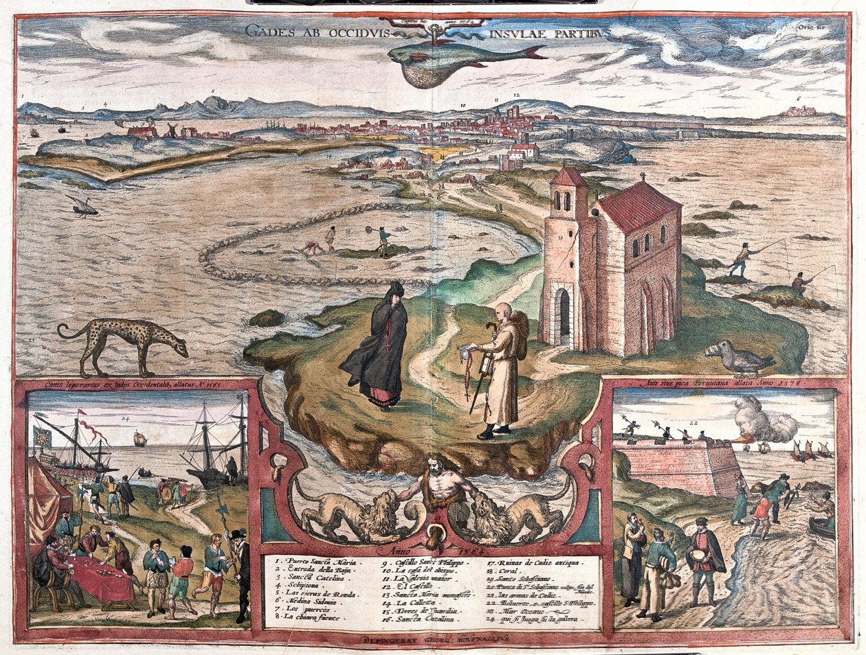 Bahía de Cádiz, España de Franz Hogenberg