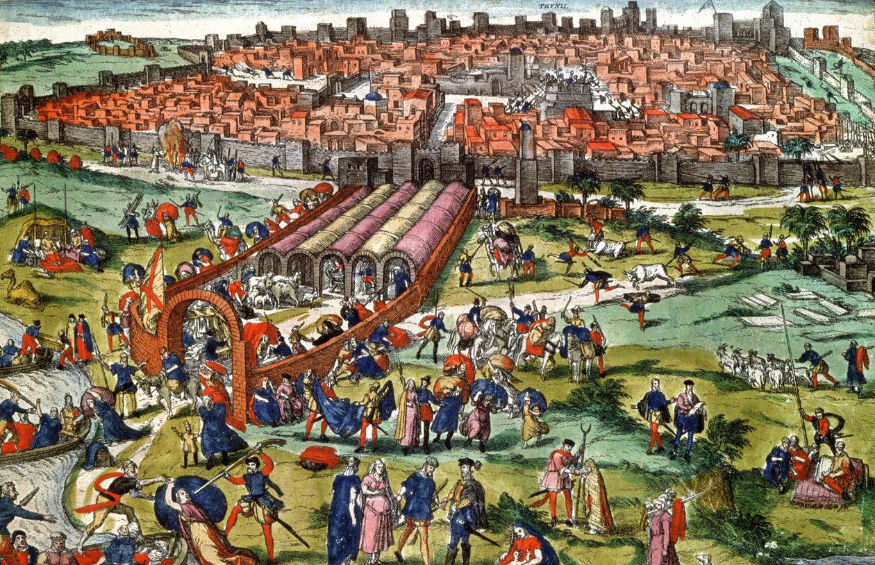 Captura de Túnez por Carlos V de Franz Hogenberg