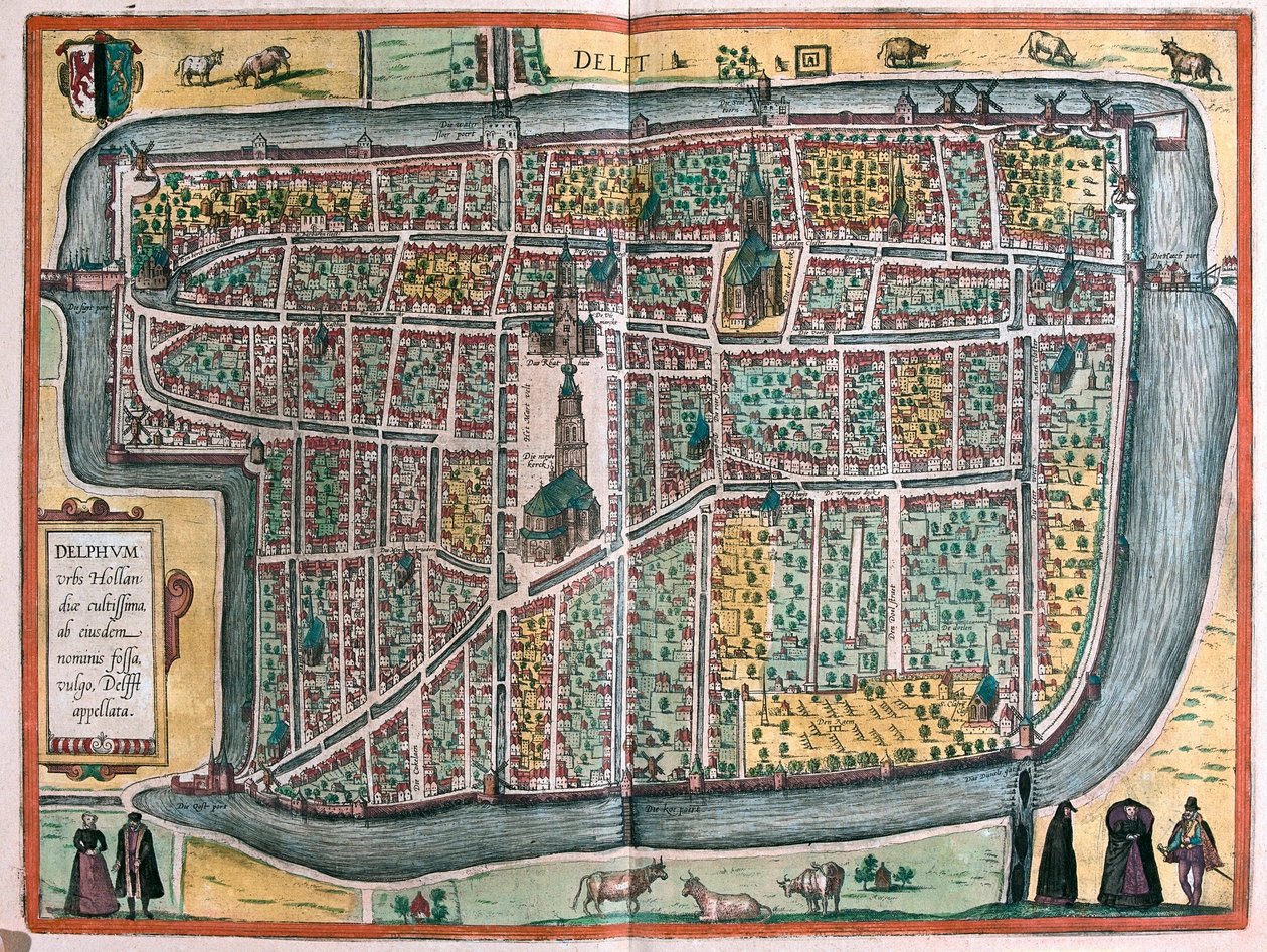 Delft, Países Bajos de Franz Hogenberg