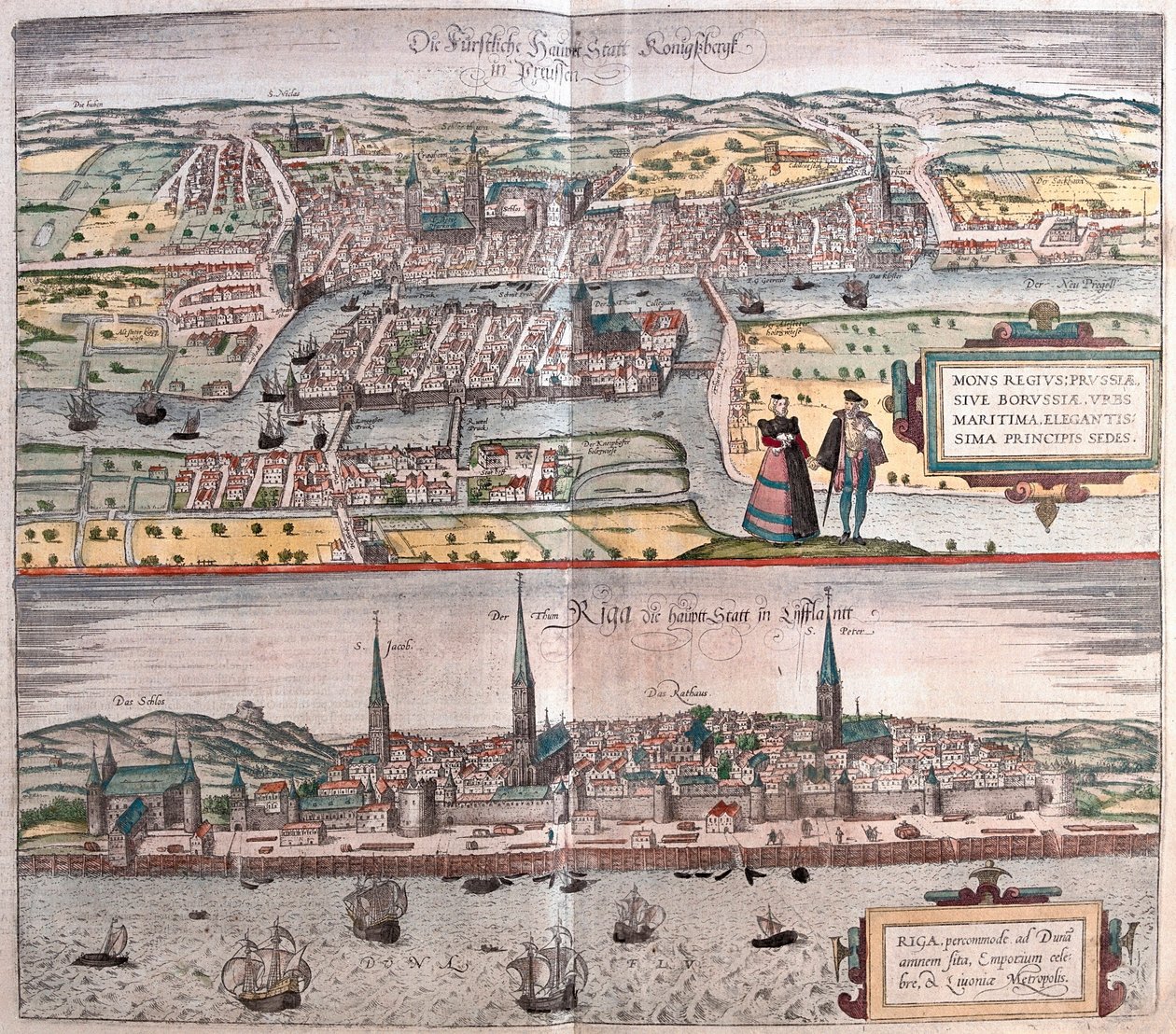 Kaliningrado, Rusia - Riga, Letonia de Franz Hogenberg