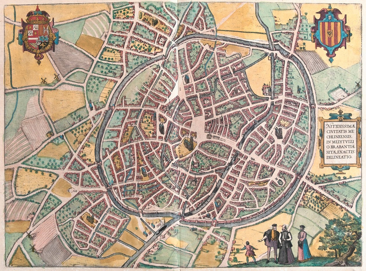 Malinas, Bélgica (grabado) de Franz Hogenberg
