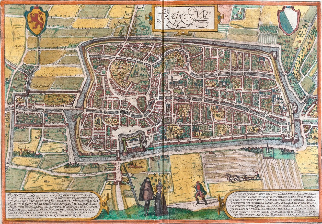 Plano de Maastricht (Traiectum), Países Bajos de Franz Hogenberg