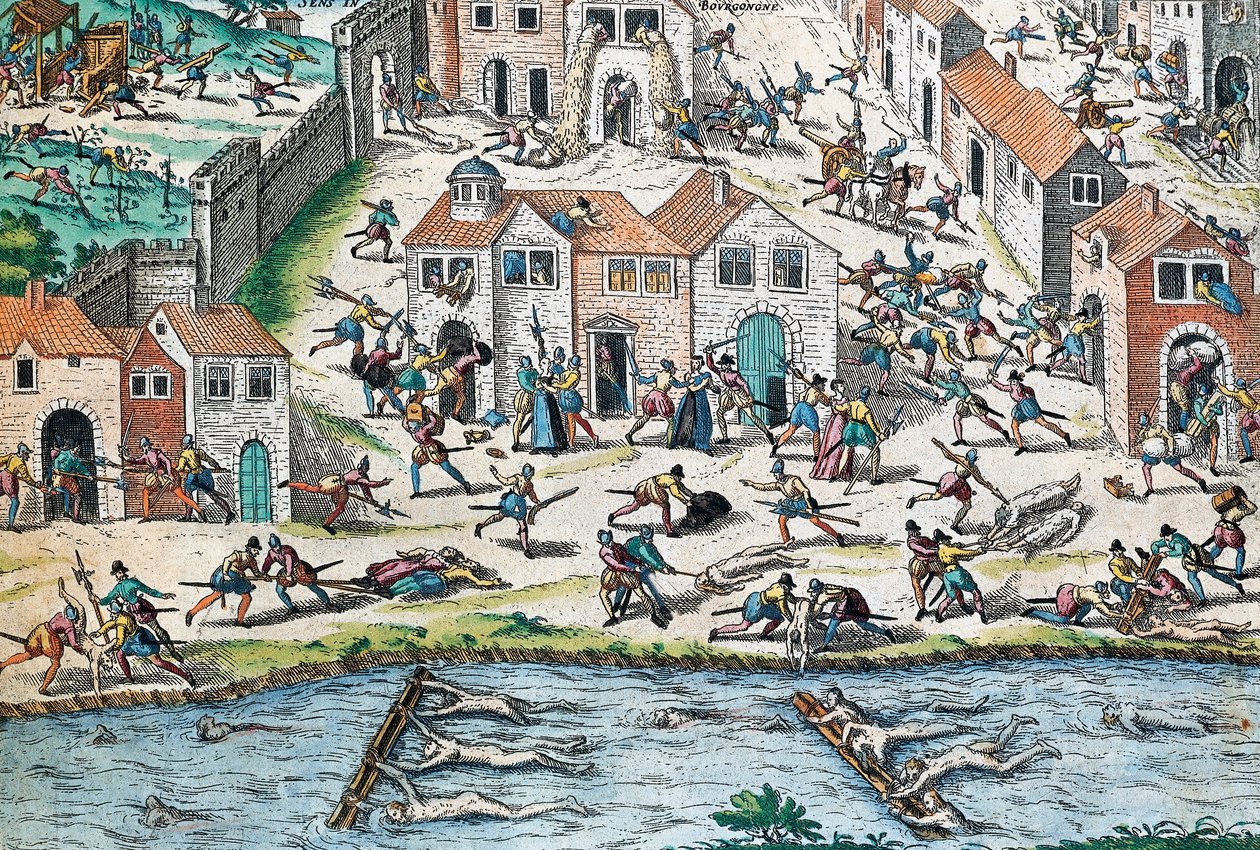 Escena de las Guerras de Religión en Francia de Franz Hogenberg