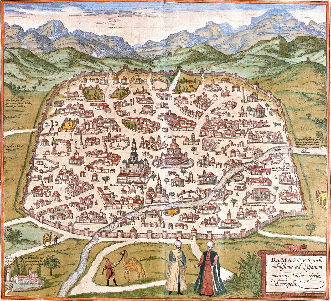 Vista de Damasco, Siria de Franz Hogenberg