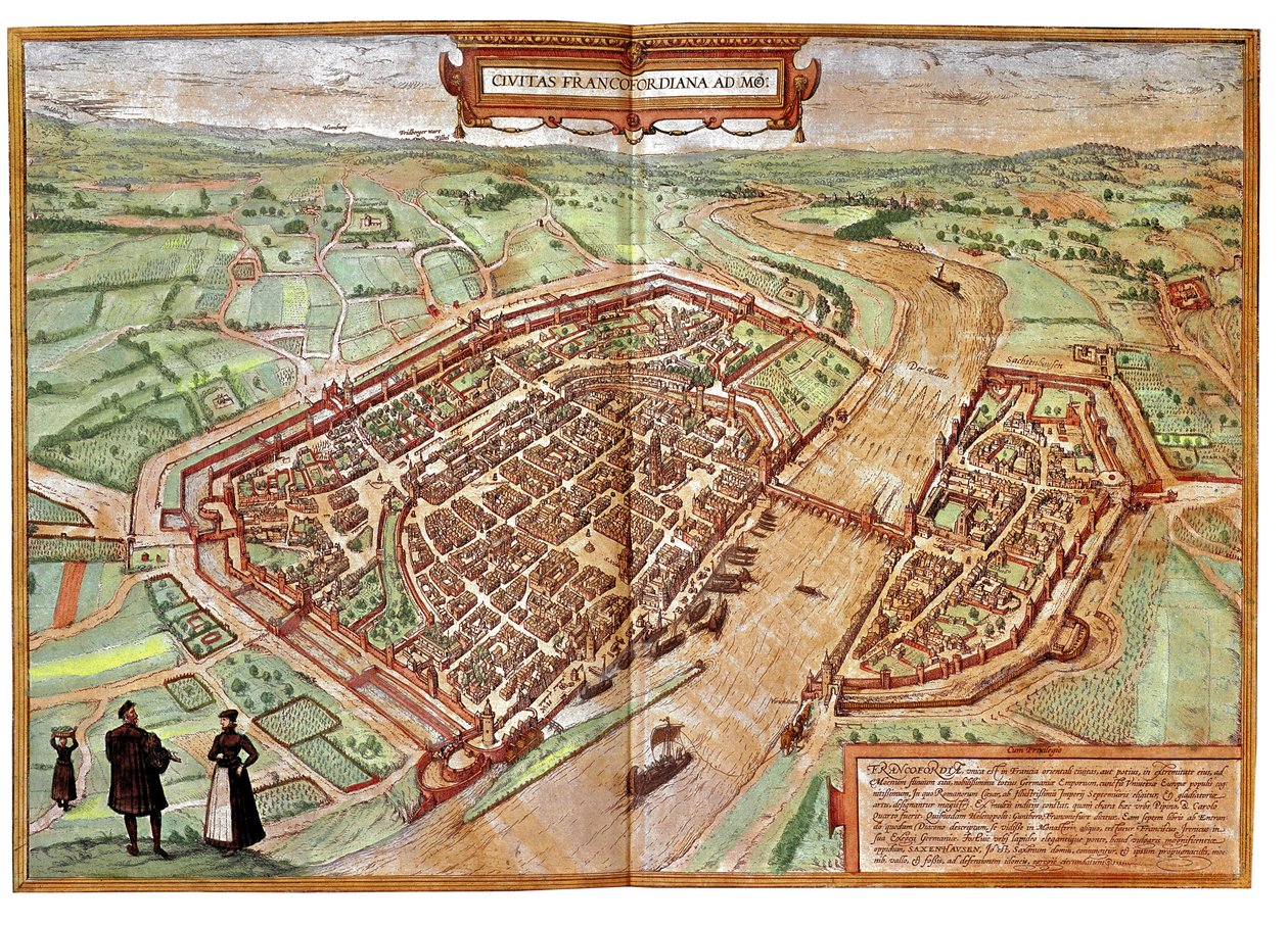 Vista de Frankfurt am Main, Alemania (grabado) de Franz Hogenberg