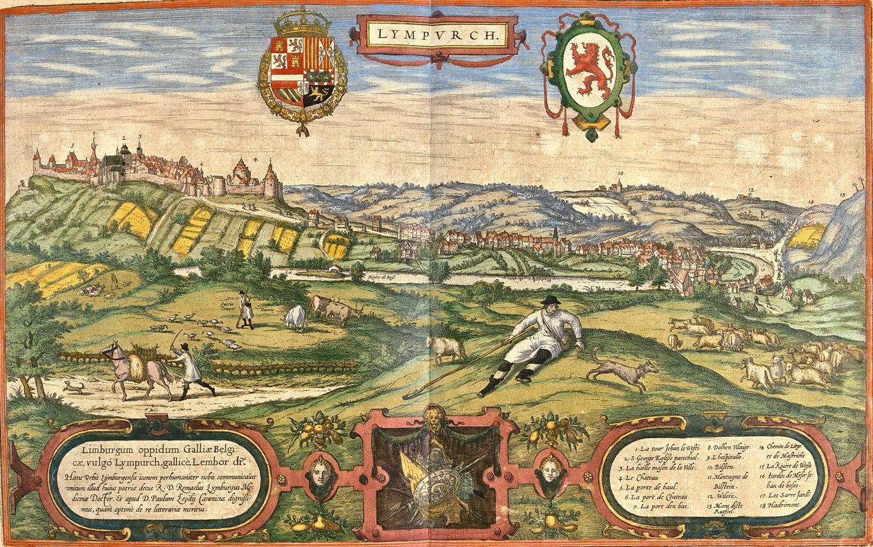 Vista de Limburgo, Países Bajos de Franz Hogenberg