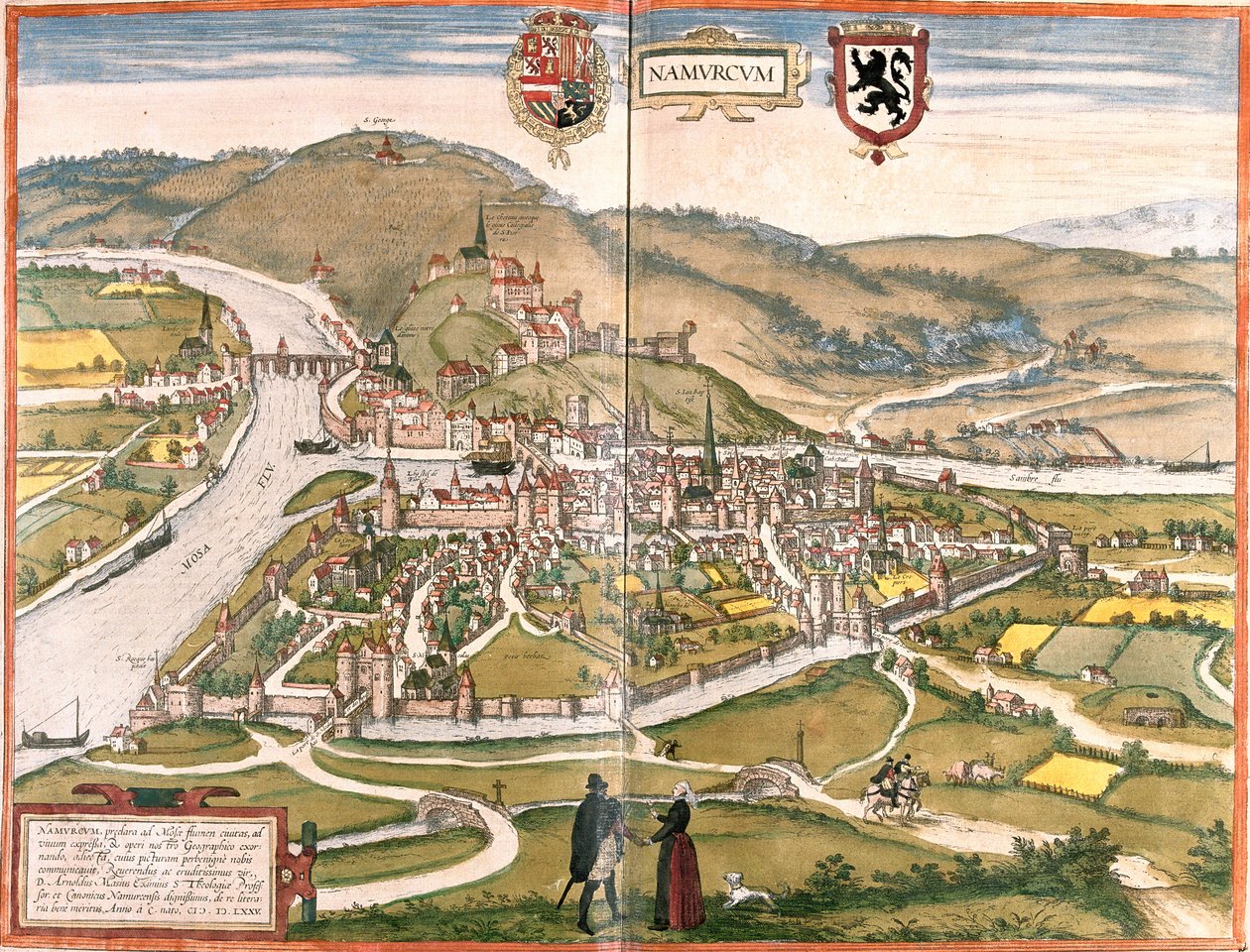 Vista de Namur, Bélgica de Franz Hogenberg