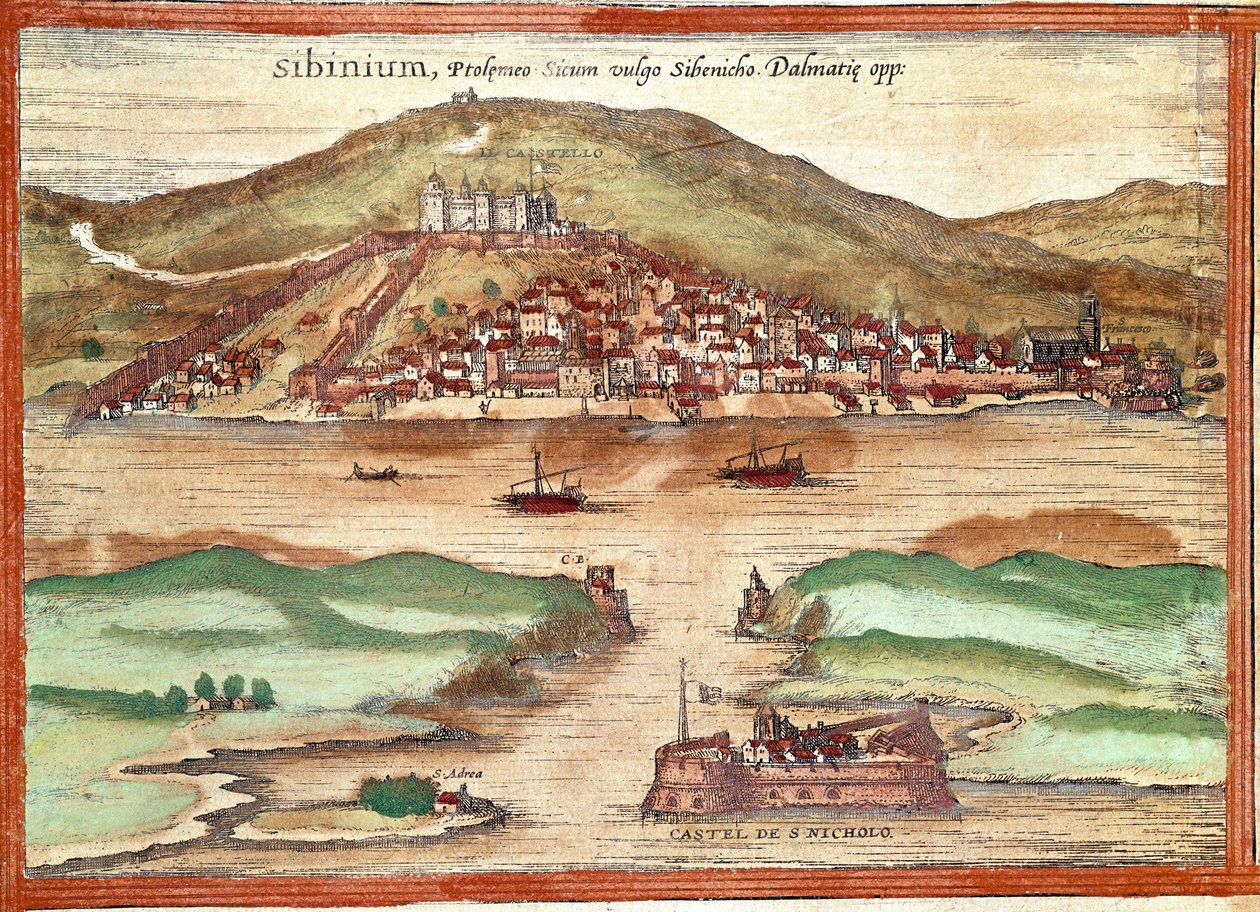 Vista de Sibenik de Franz Hogenberg