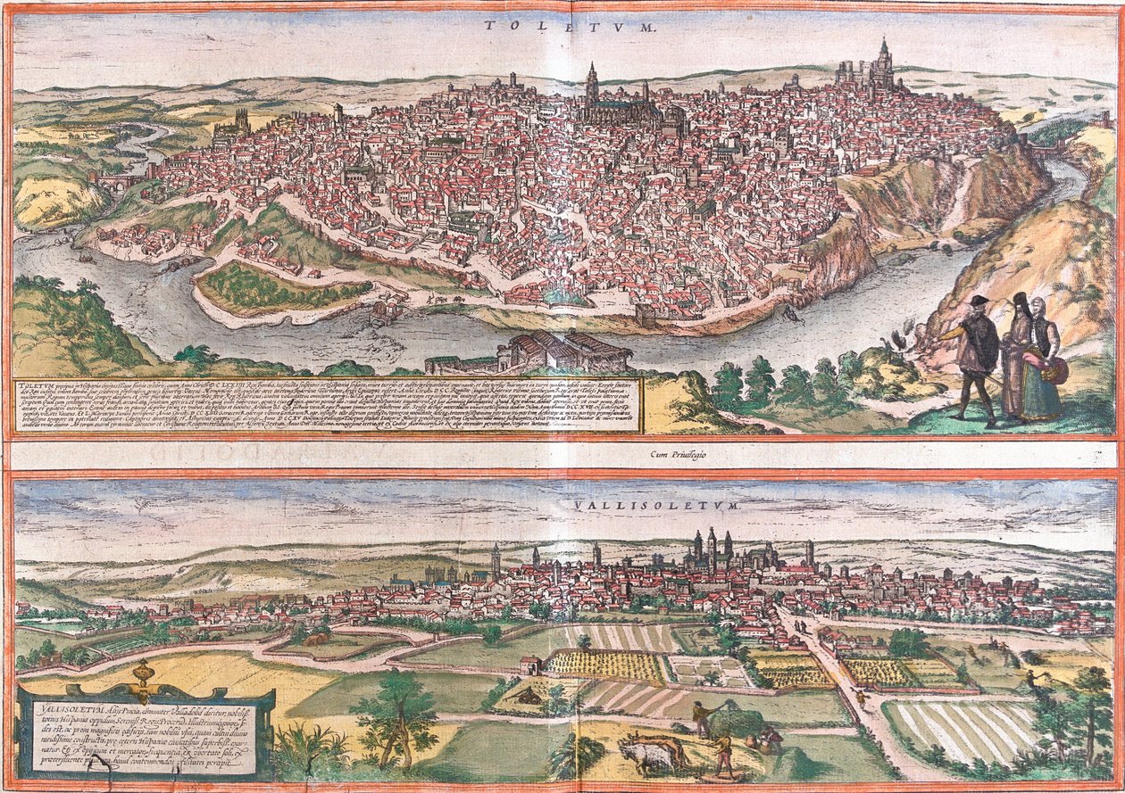 Vistas de Toledo y Valladolid, España de Franz Hogenberg