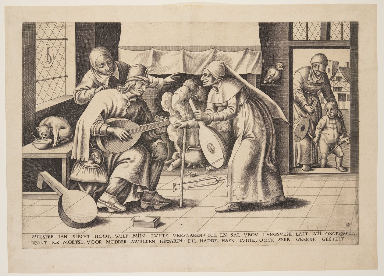 Maestro John Blockhead (el fabricante de laúdes) de Franz Huys