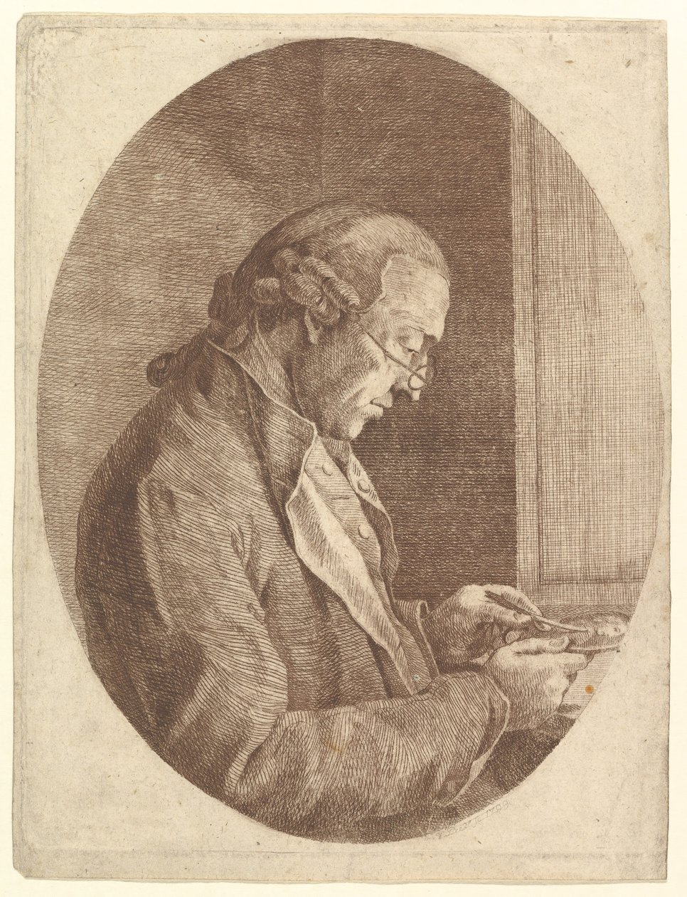 Retrato de un Artista Dibujando un Retrato en Miniatura de Franz Jakob Josef Ignatz von Predl