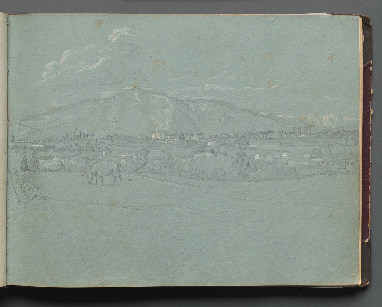 Album with Views of Rome and Surroundings, Landscape Studies, page 10a: Roman Landscape de Franz Johann Heinrich Nadorp