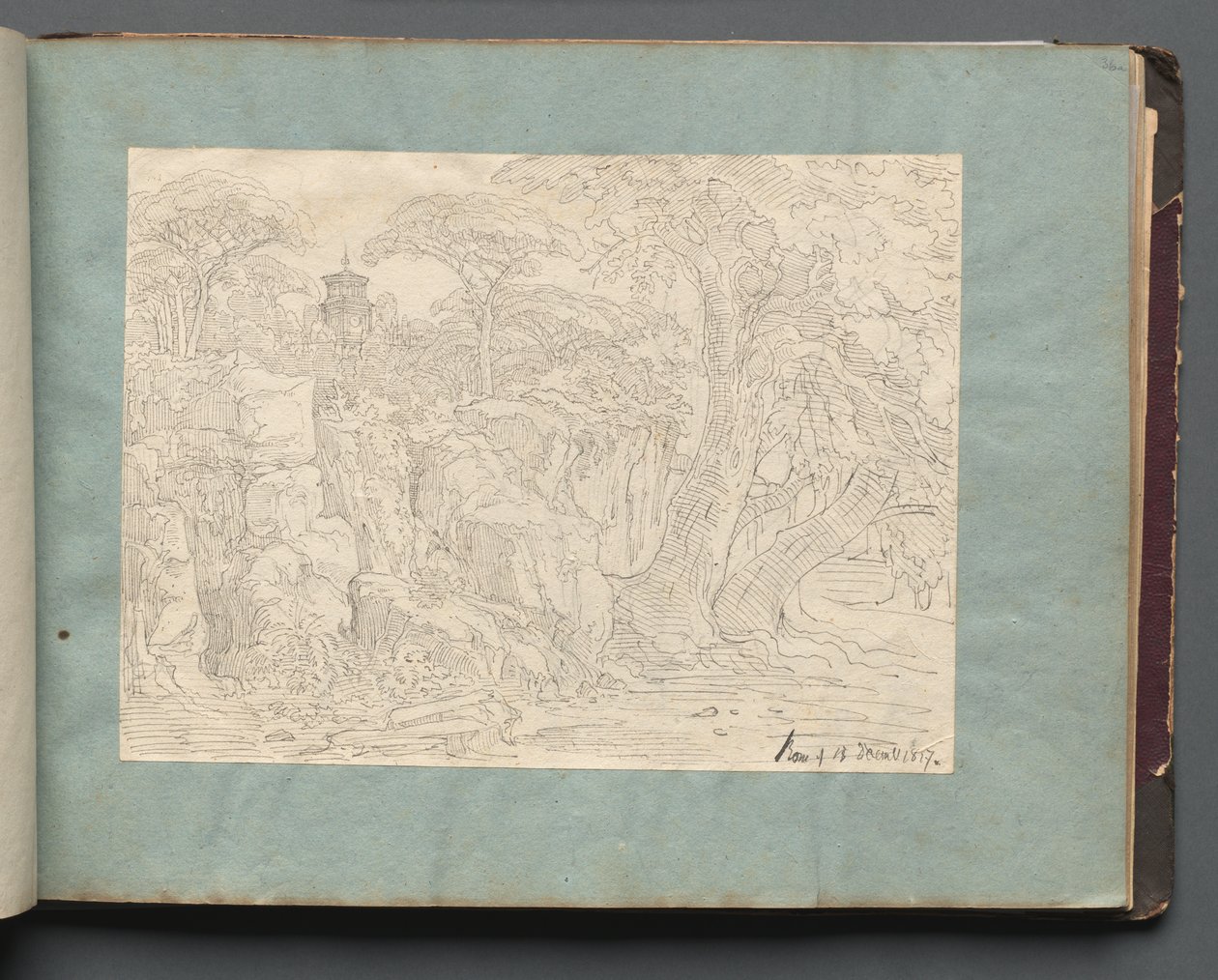 Album with Views of Rome and Surroundings, Landscape Studies, page 36a: Roman View de Franz Johann Heinrich Nadorp