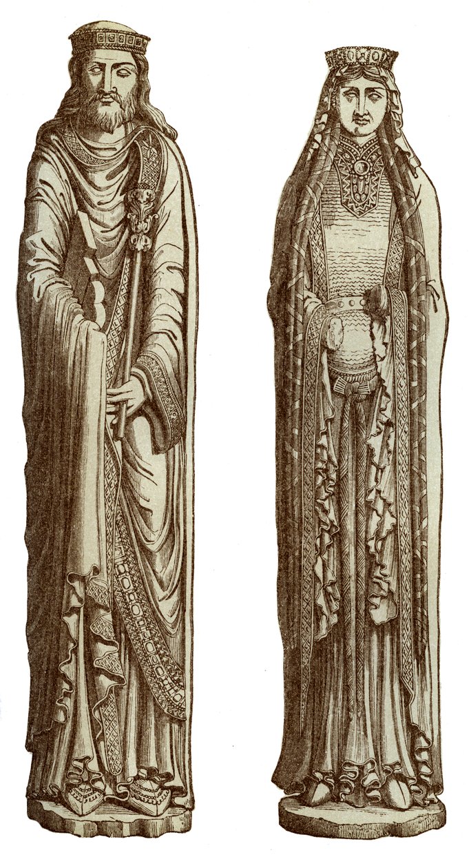 Clodoveo I y Clotilde su esposa, siglo XII, 1870 de Franz Kellerhoven