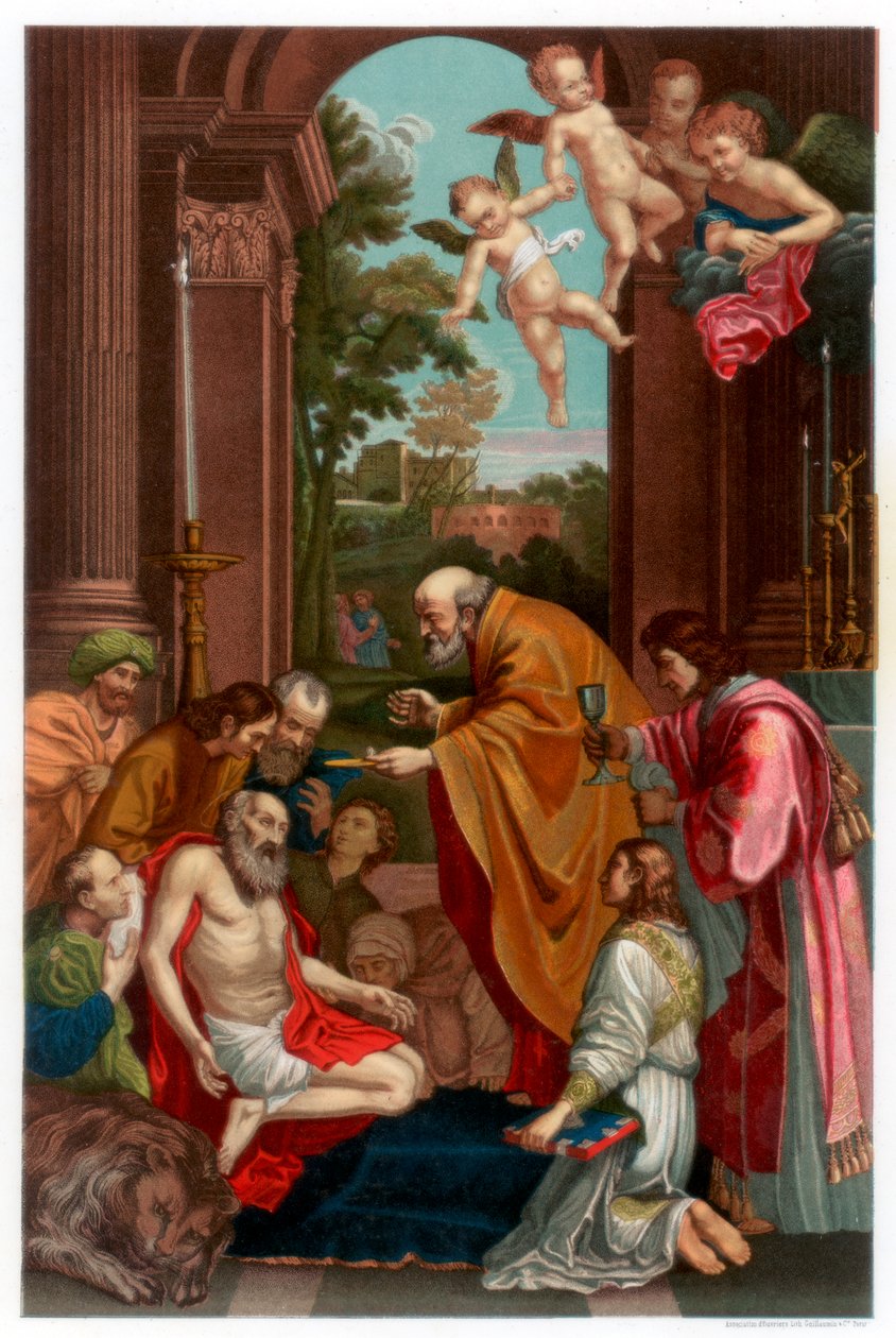 Última Comunión de San Jerónimo, 1614 1870 de Franz Kellerhoven