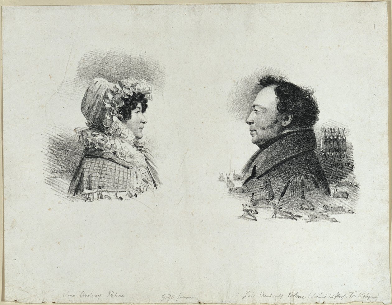 El consejero Kühne y su esposa de Franz Krüger
