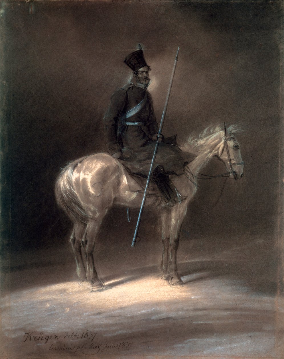 Cosaco a caballo, 1837 de Franz Krüger