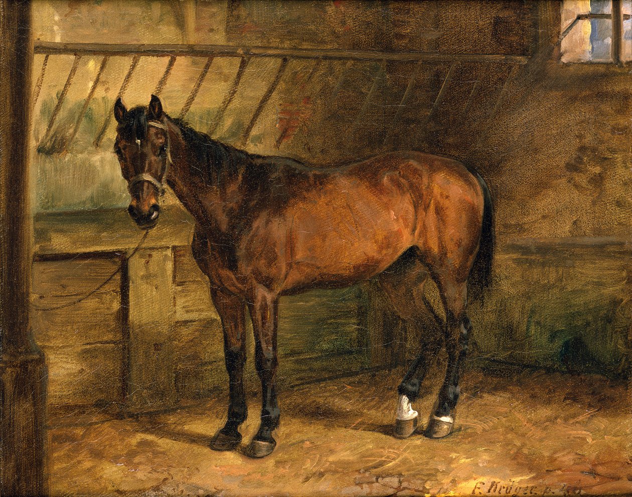 Caballo en el establo de Franz Krüger