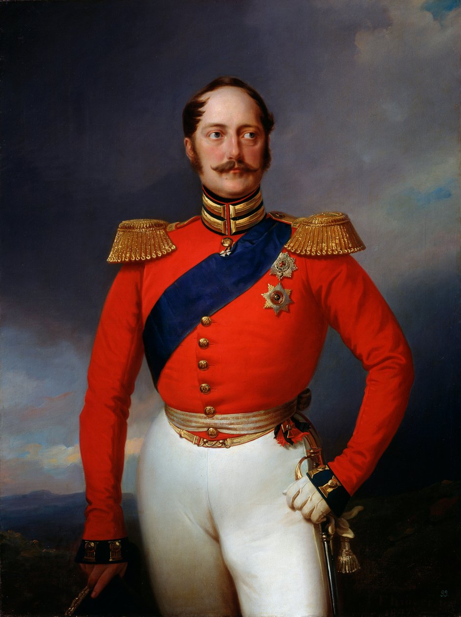 Retrato del Emperador Nicolás I, 1796-1855, 1847 de Franz Krüger