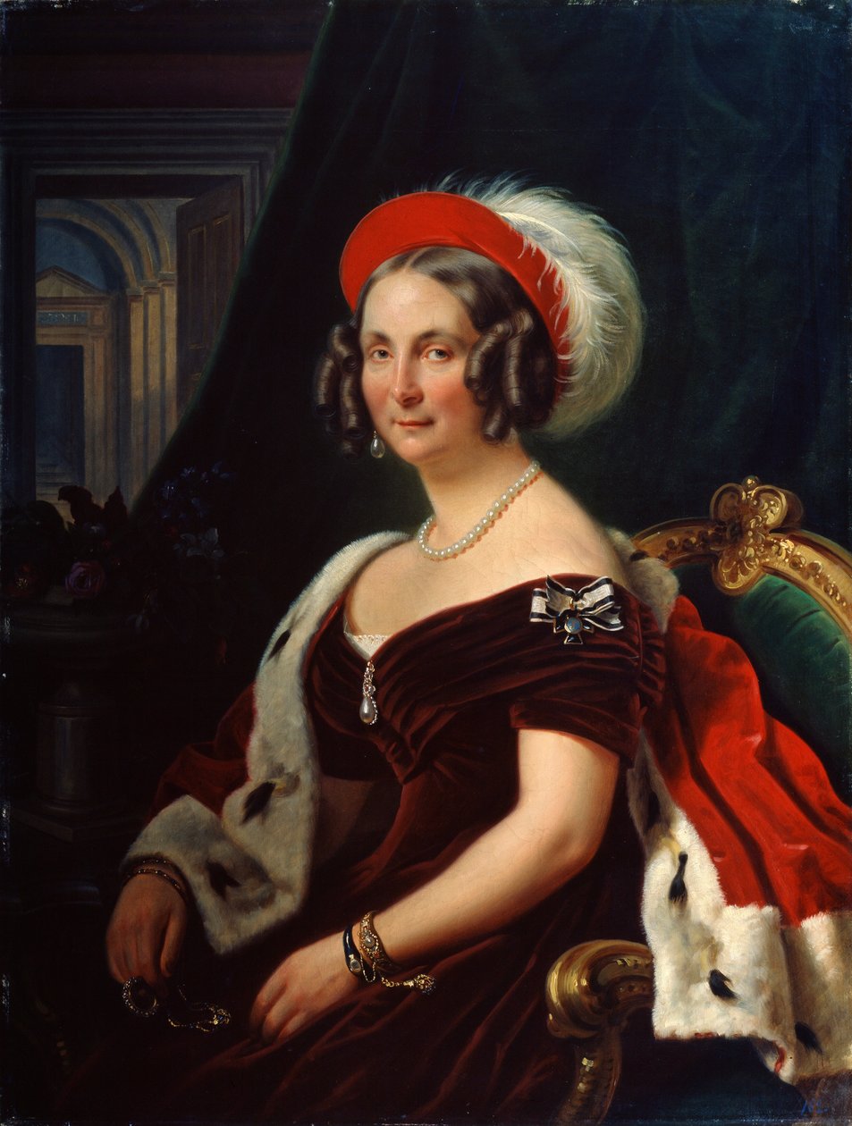 Retrato de la Reina Federica de Hannover, 1778-1841, siglo XIX de Franz Krüger