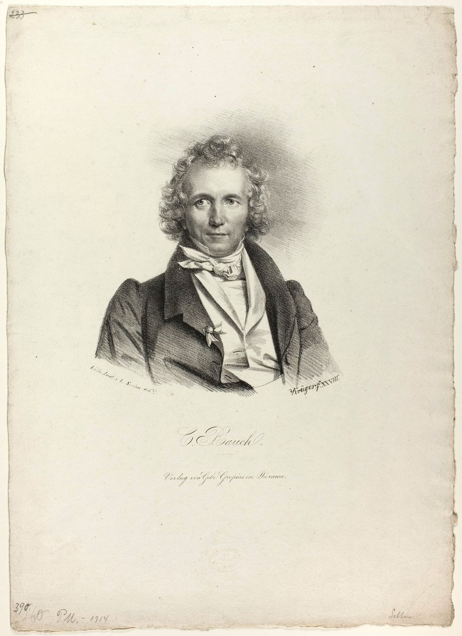 Retrato del escultor Rauch de Franz Krüger
