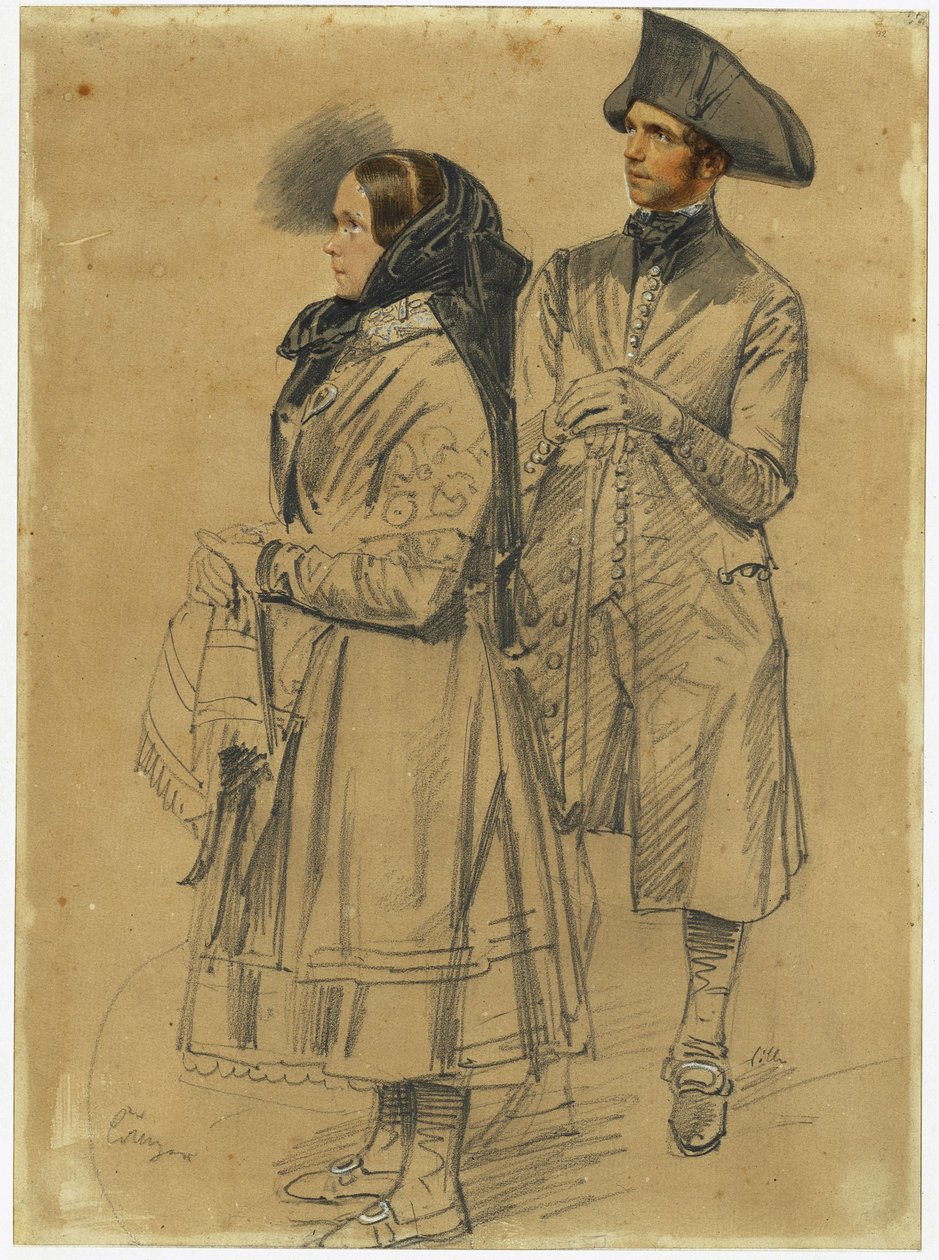 Una pareja de agricultores de Spreewald de Franz Krüger