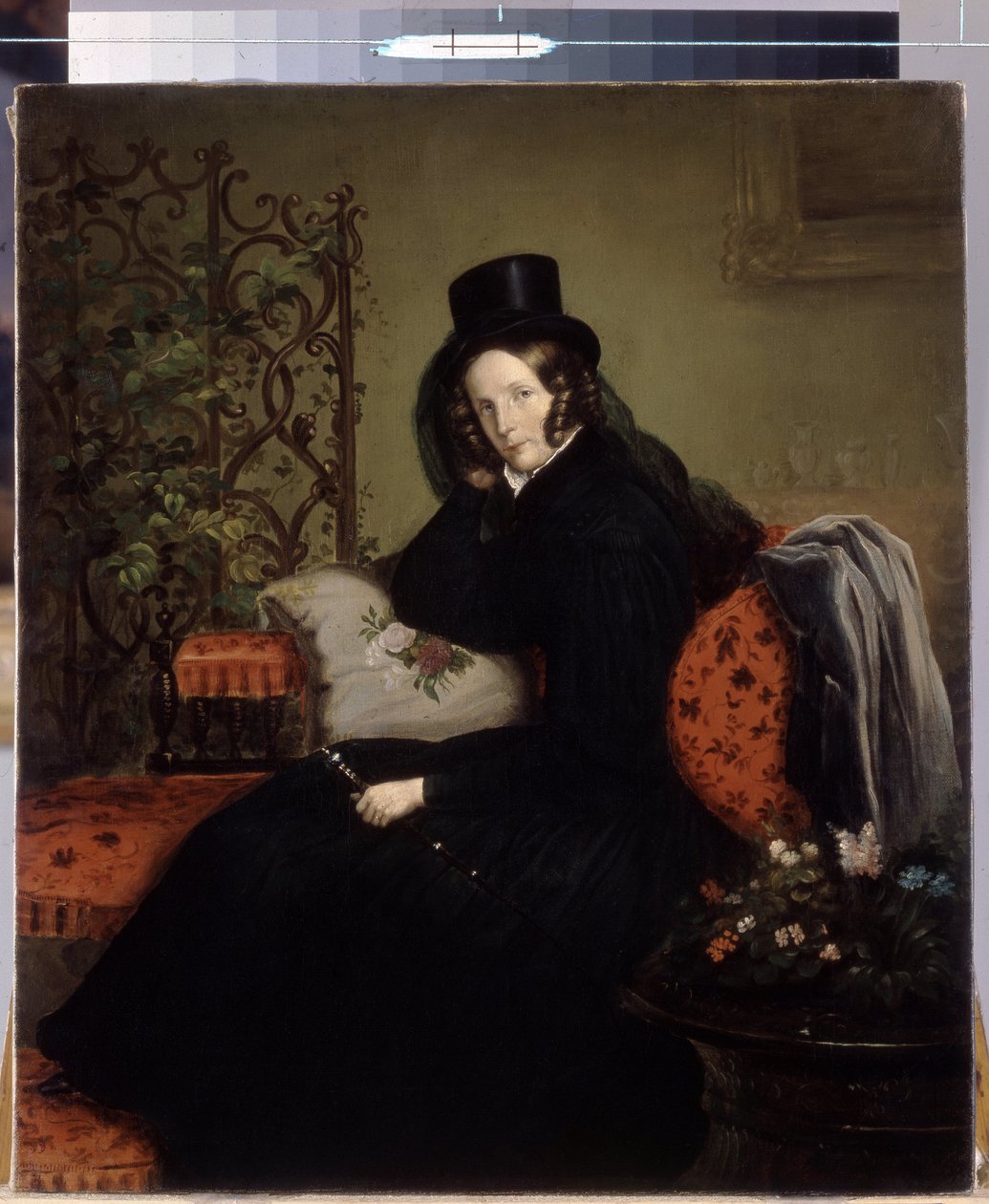 Retrato de la emperatriz Alexandra Fedorovna (nee Charlotte de Prusia de Franz Krüger