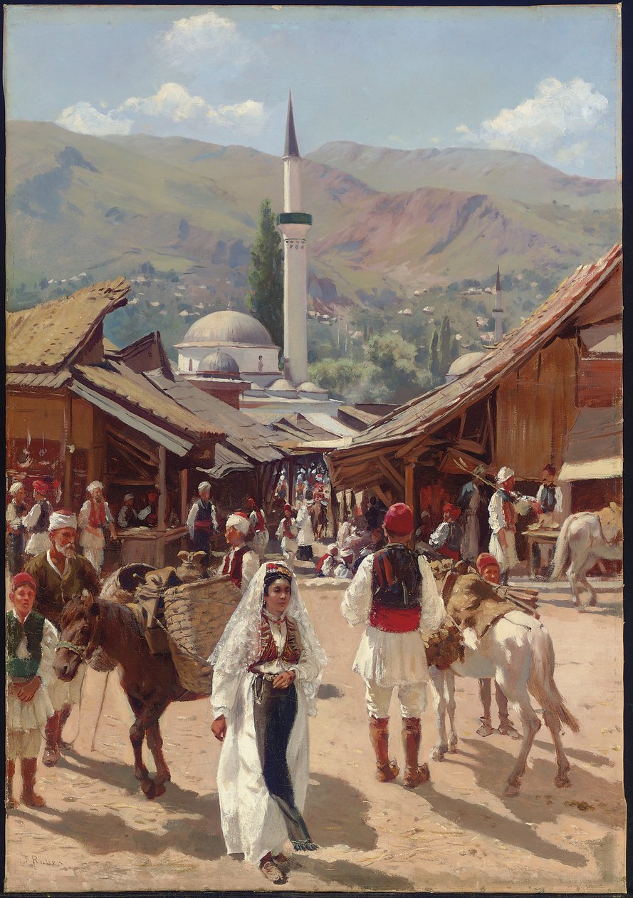 Vista de Bascarsija, Sarajevo de Franz Leo Ruben