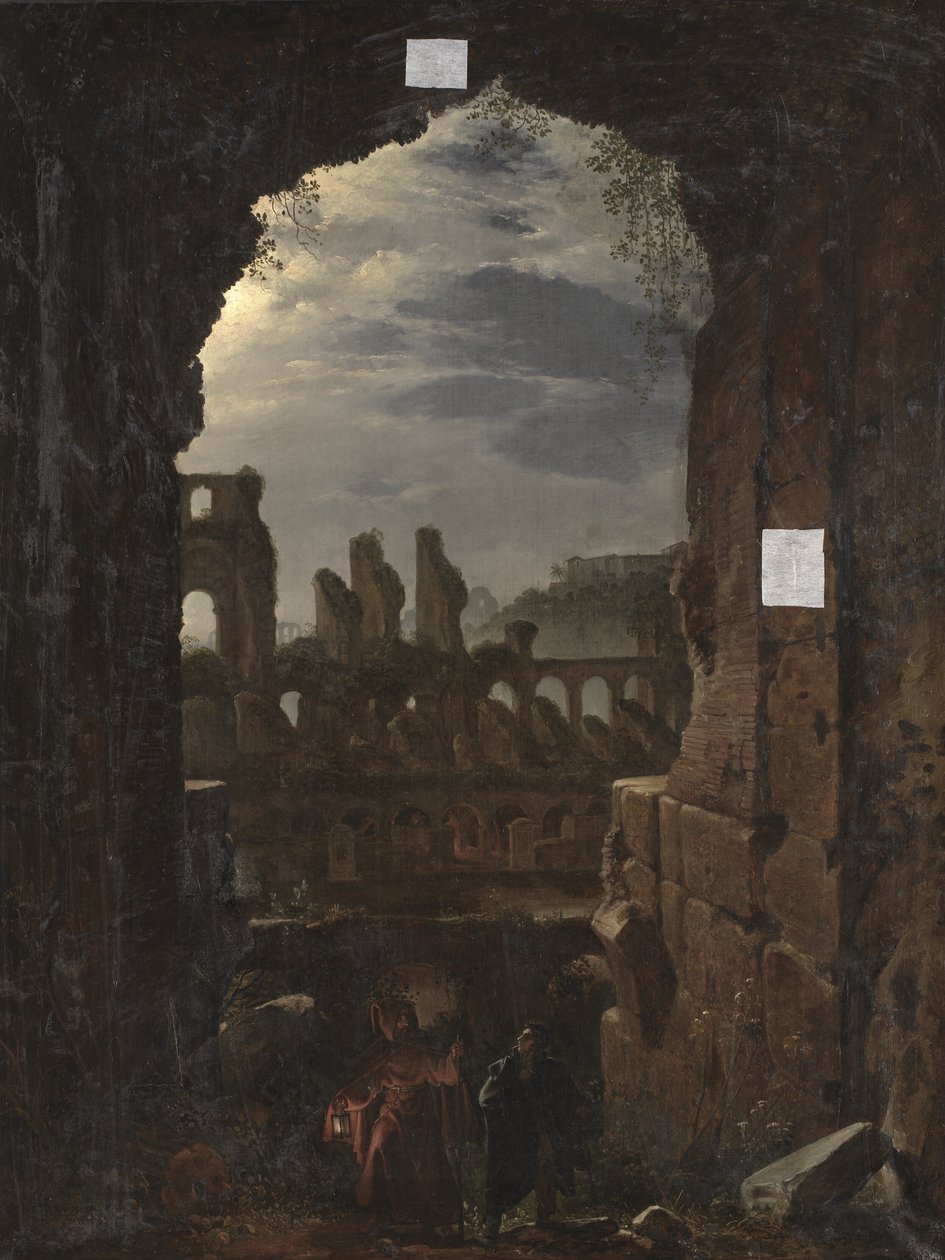 Vista del Coliseo a la luz de la luna de Franz Ludwig Catel