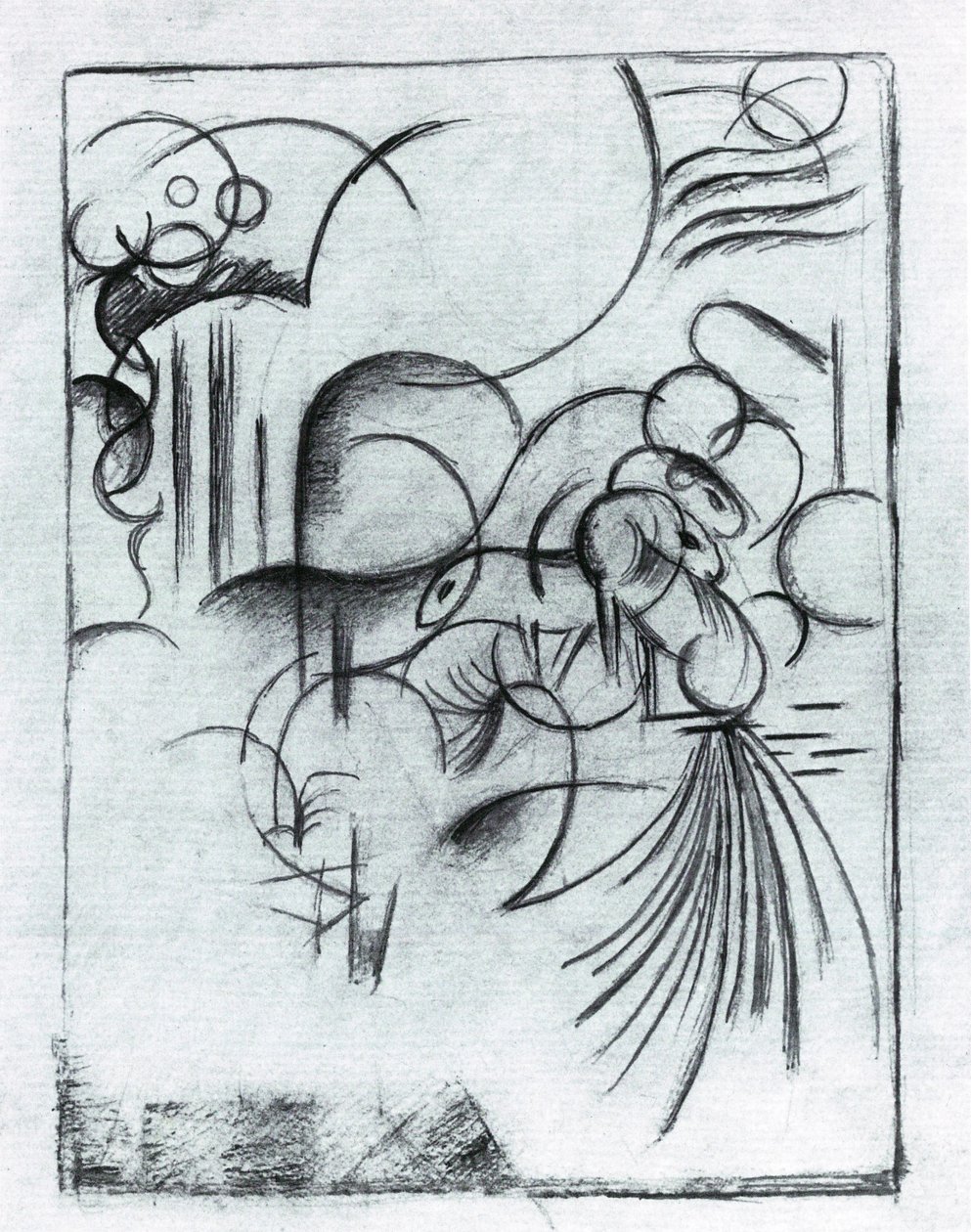 Composición abstracta de Franz Marc