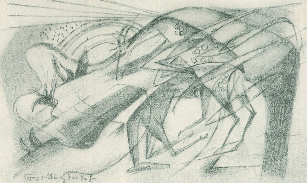 Apareamiento del corzo de Franz Marc