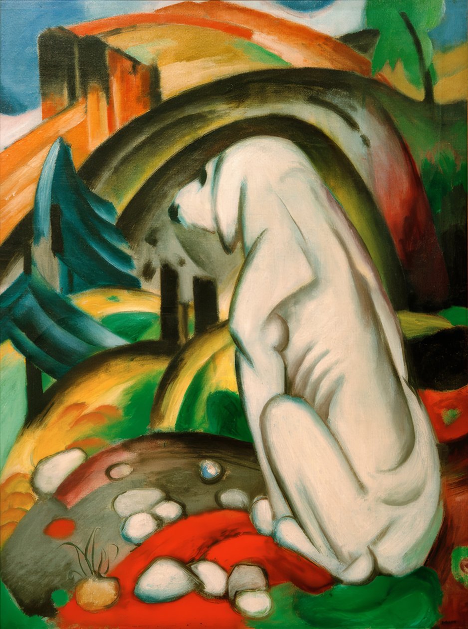 El perro blanco de Franz Marc