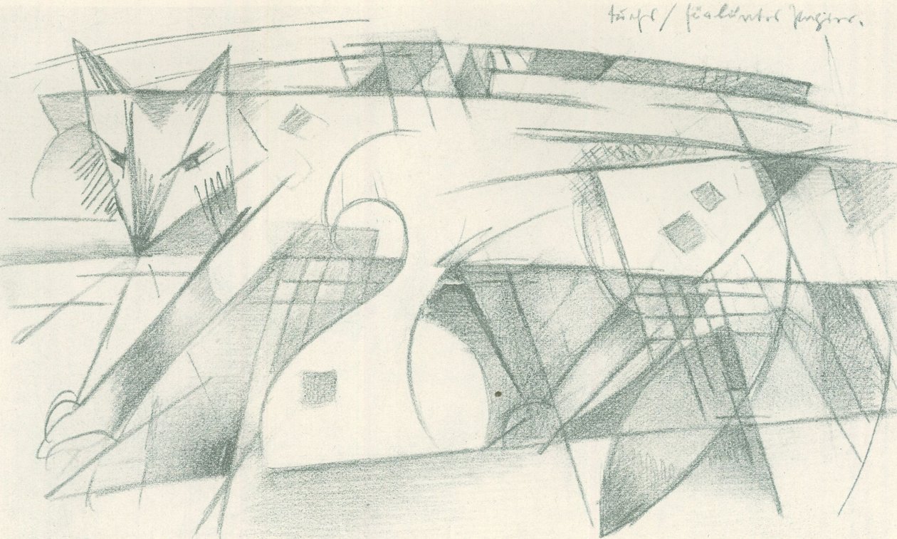 Fox / para papel de color de Franz Marc