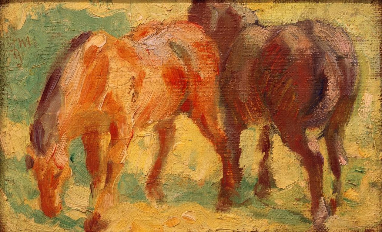 Pequeño cuadro de caballos de Franz Marc