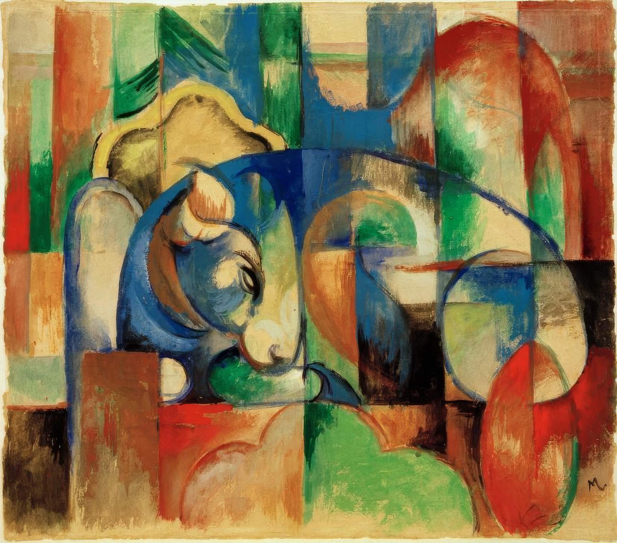 Toro Acostado de Franz Marc