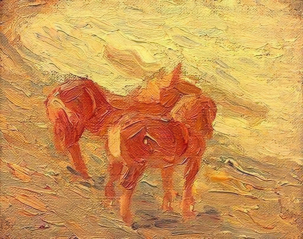 Caballos en el mar de Franz Marc