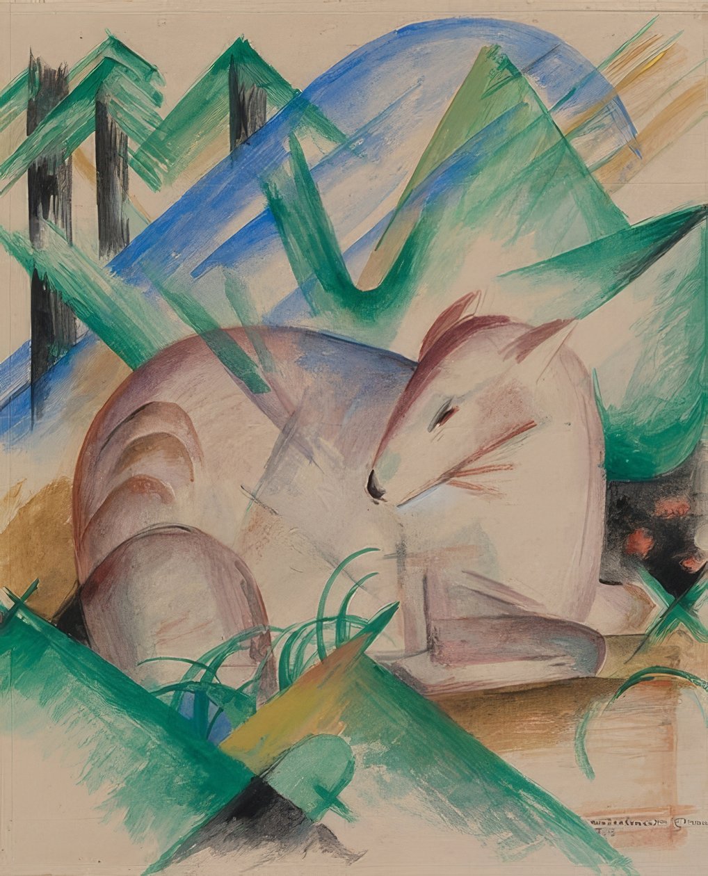 Ciervo rojo. 1913 de Franz Marc
