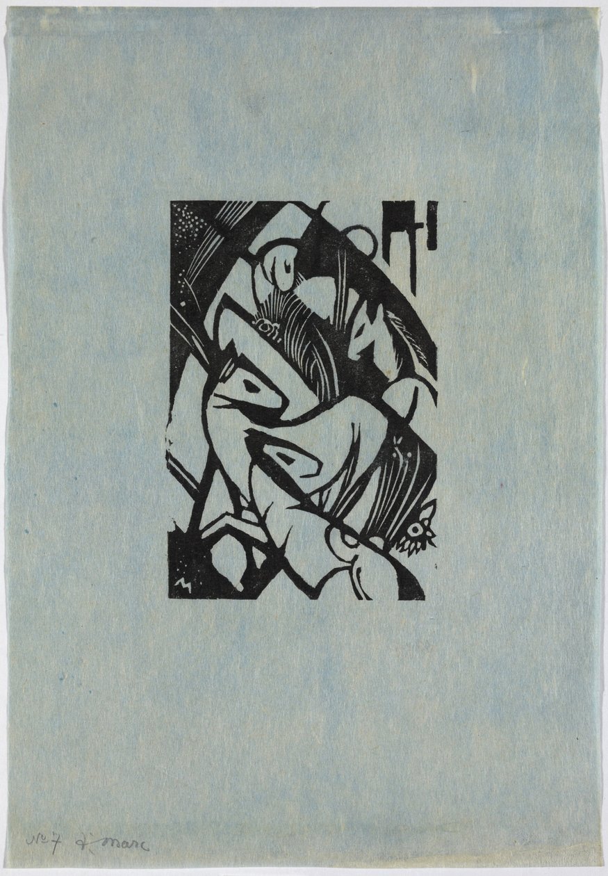 caballos saltando de Franz Marc