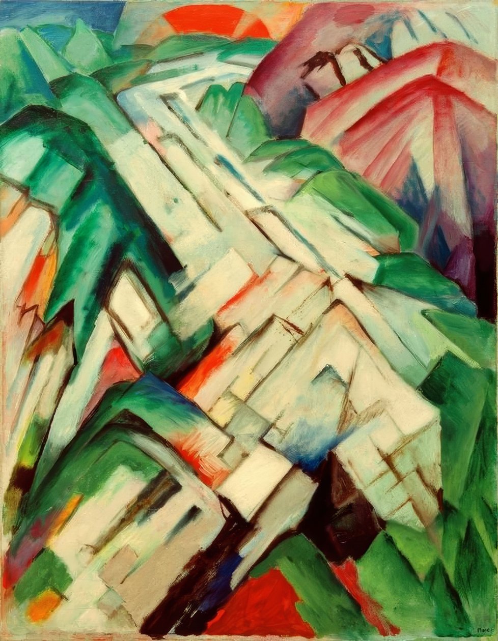 Camino pedregoso (Montaña / Paisaje) de Franz Marc