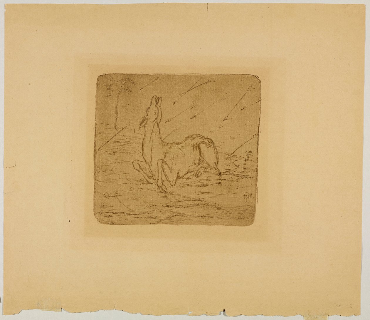 ciervo moribundo de Franz Marc