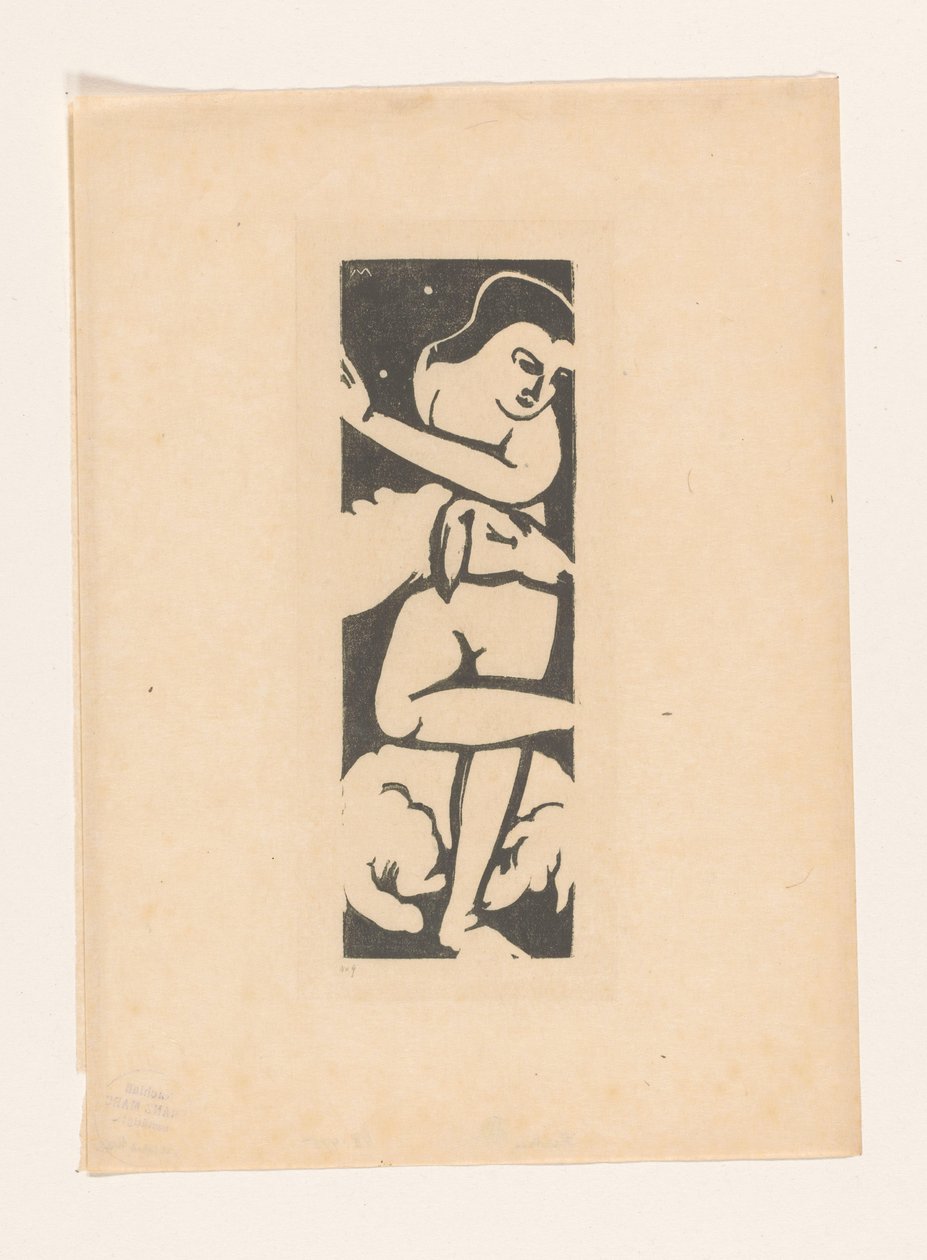 Mujer con dos ovejas de Franz Marc