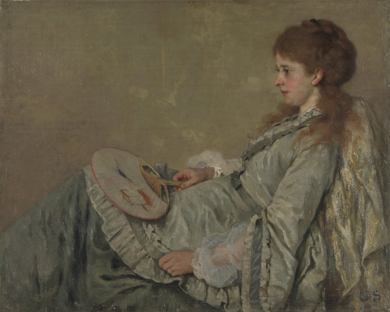 Retrato de la esposa del artista, 1872-1873 de Franz Otto Scholderer